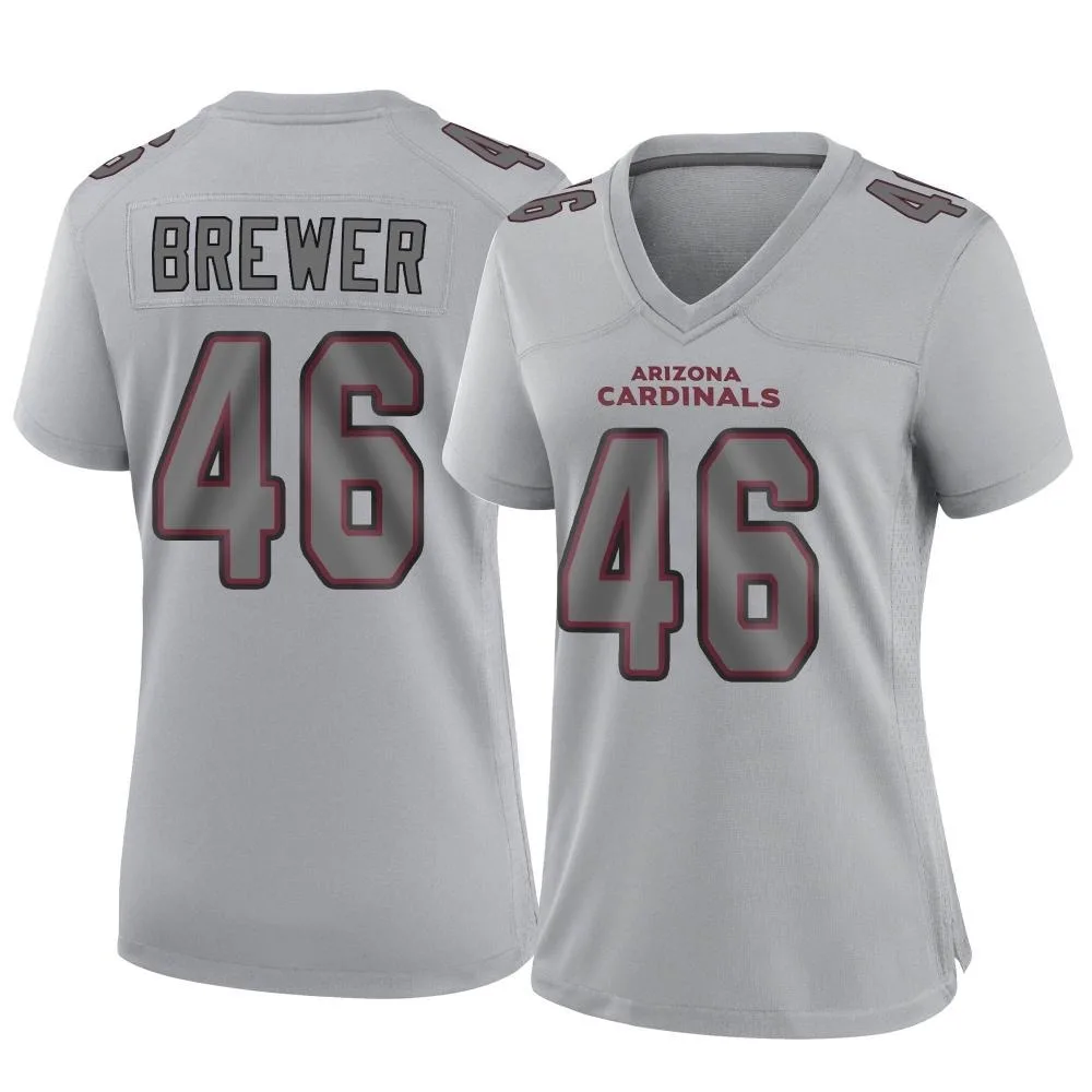 Women's Arizona Cardinals Aaron Brewer Nike Atmosphere Fashion Game Gray Jersey Women's Arizona Cardinals Aaron Brewer Nike Atmosphere Fashion Game Gray Jersey