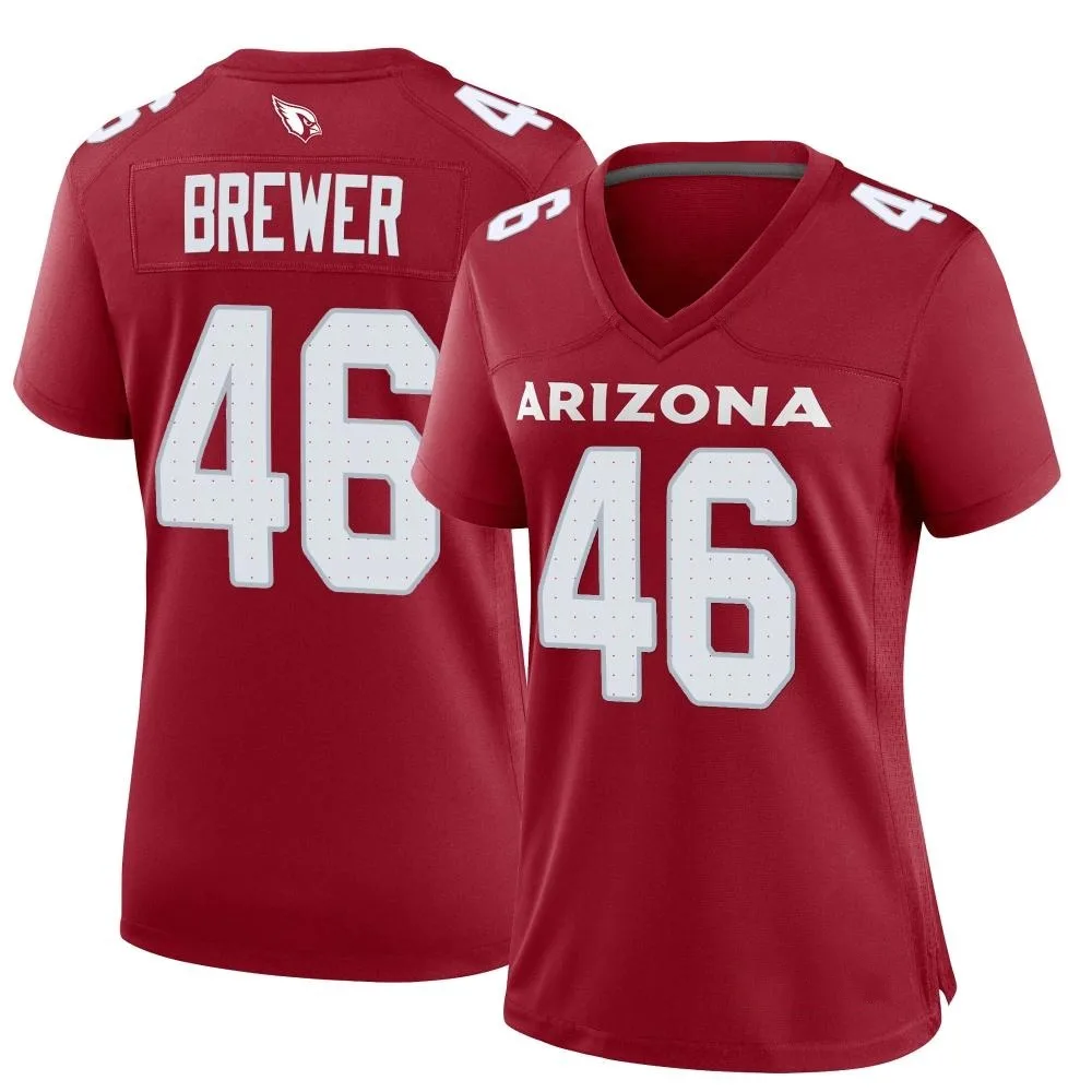 Women's Arizona Cardinals Aaron Brewer Nike Cardinal Game Jersey Women's Arizona Cardinals Aaron Brewer Nike Cardinal Game Jersey
