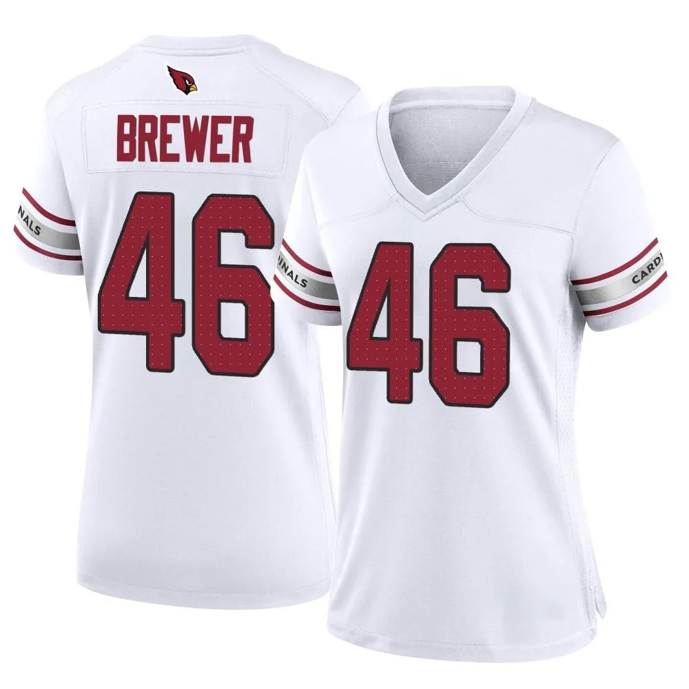 Women's Arizona Cardinals Aaron Brewer Nike Game White Jersey Women's Arizona Cardinals Aaron Brewer Nike Game White Jersey
