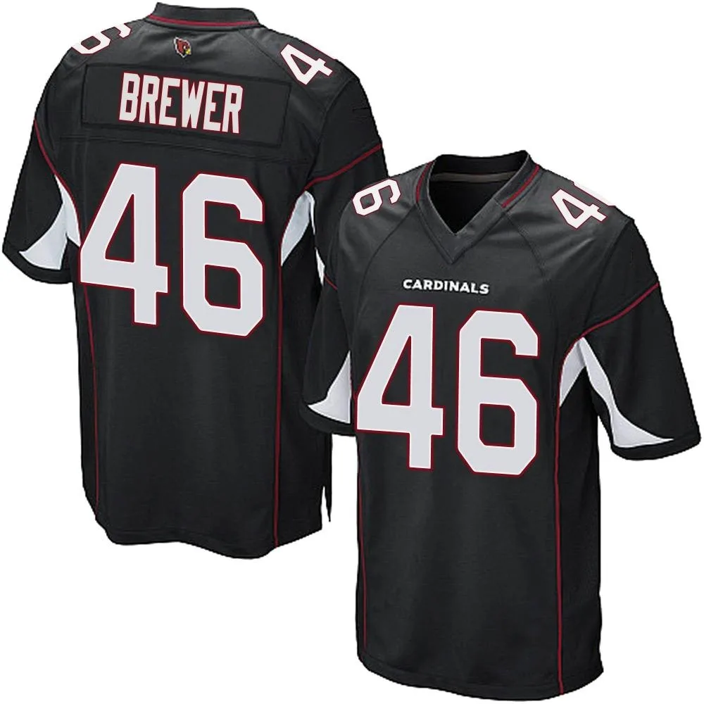 Youth Arizona Cardinals Aaron Brewer Nike Alternate Game Black Jersey Youth Arizona Cardinals Aaron Brewer Nike Alternate Game Black Jersey