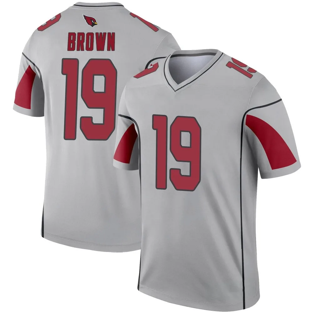 Men's Arizona Cardinals Anthony Brown Jr. Nike Inverted Silver Legend Jersey Men's Arizona Cardinals Anthony Brown Jr. Nike Inverted Silver Legend Jersey