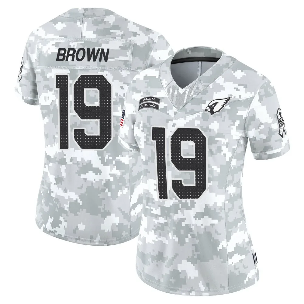 Women's Arizona Cardinals Anthony Brown Jr. Nike 2024 Salute To Service Limited Arctic Camo Jersey Women's Arizona Cardinals Anthony Brown Jr. Nike 2024 Salute To Service Limited Arctic Camo Jersey