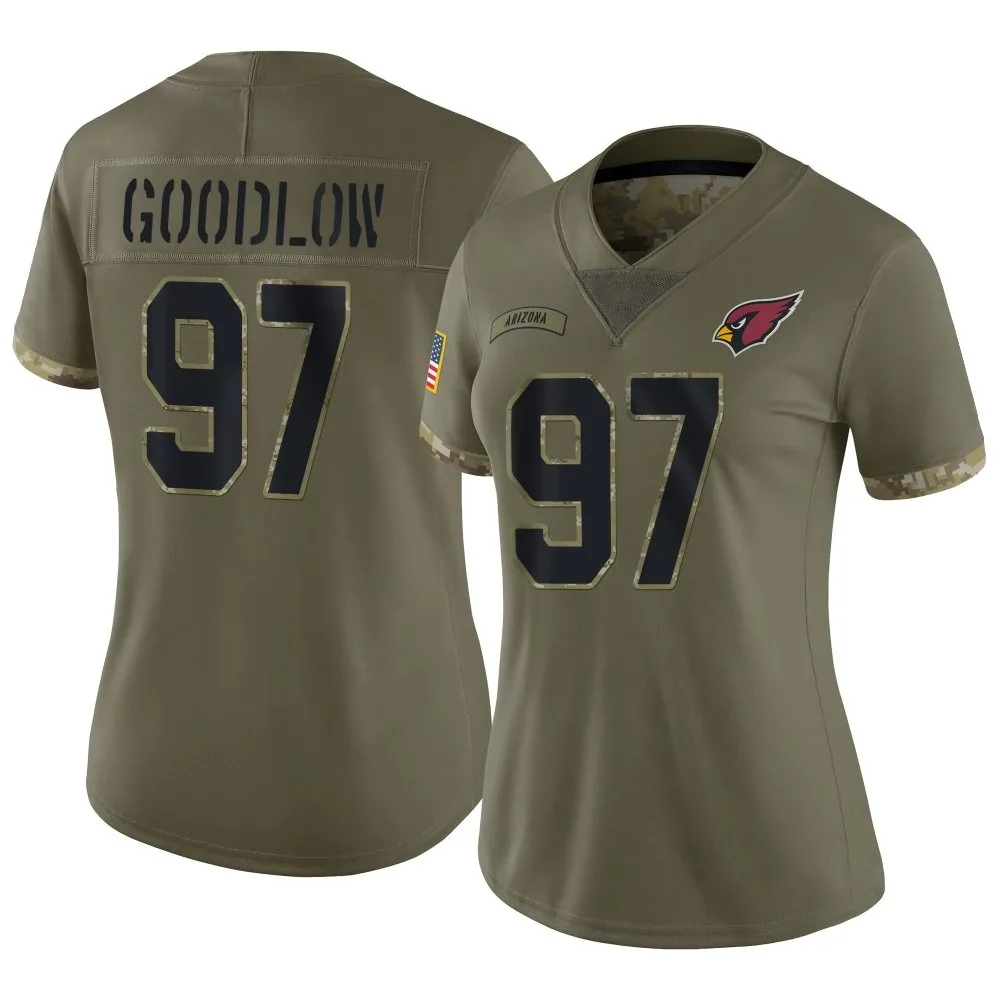 Women's Arizona Cardinals Anthony Goodlow Nike 2022 Salute To Service Limited Olive Jersey Women's Arizona Cardinals Anthony Goodlow Nike 2022 Salute To Service Limited Olive Jersey