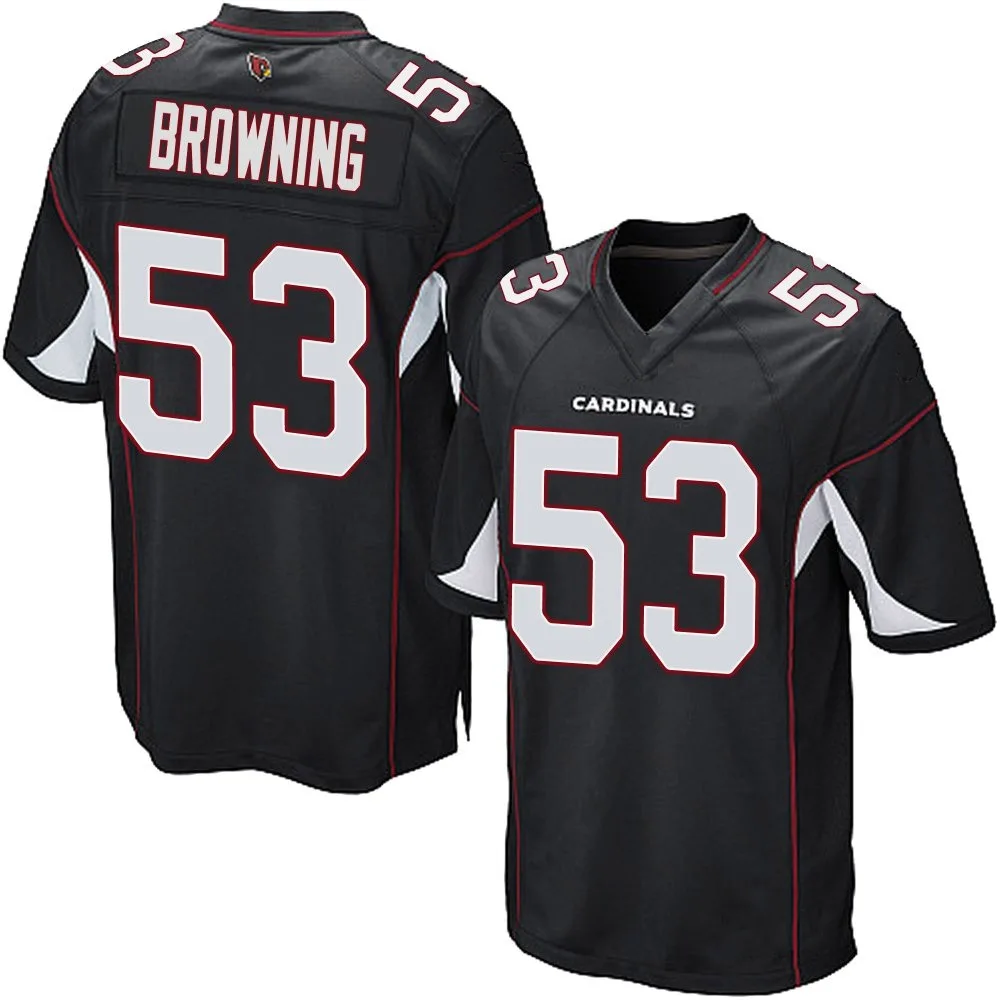 Men's Arizona Cardinals Baron Browning Nike Alternate Game Black Jersey Men's Arizona Cardinals Baron Browning Nike Alternate Game Black Jersey