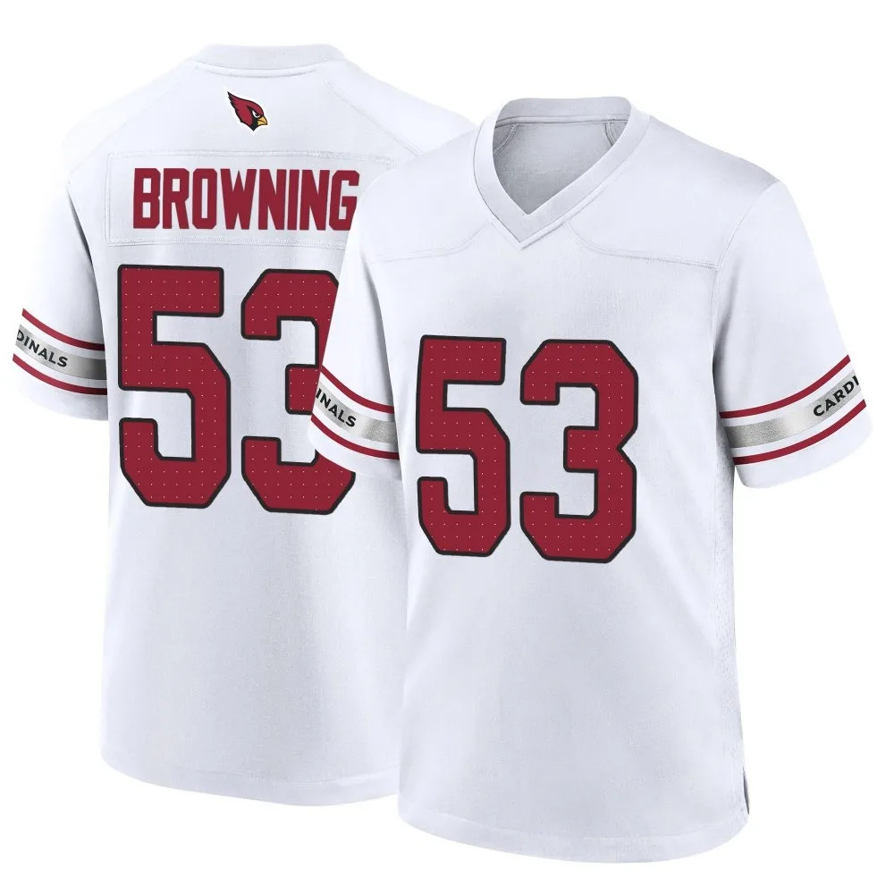 Men's Arizona Cardinals Baron Browning Nike Game White Jersey Men's Arizona Cardinals Baron Browning Nike Game White Jersey