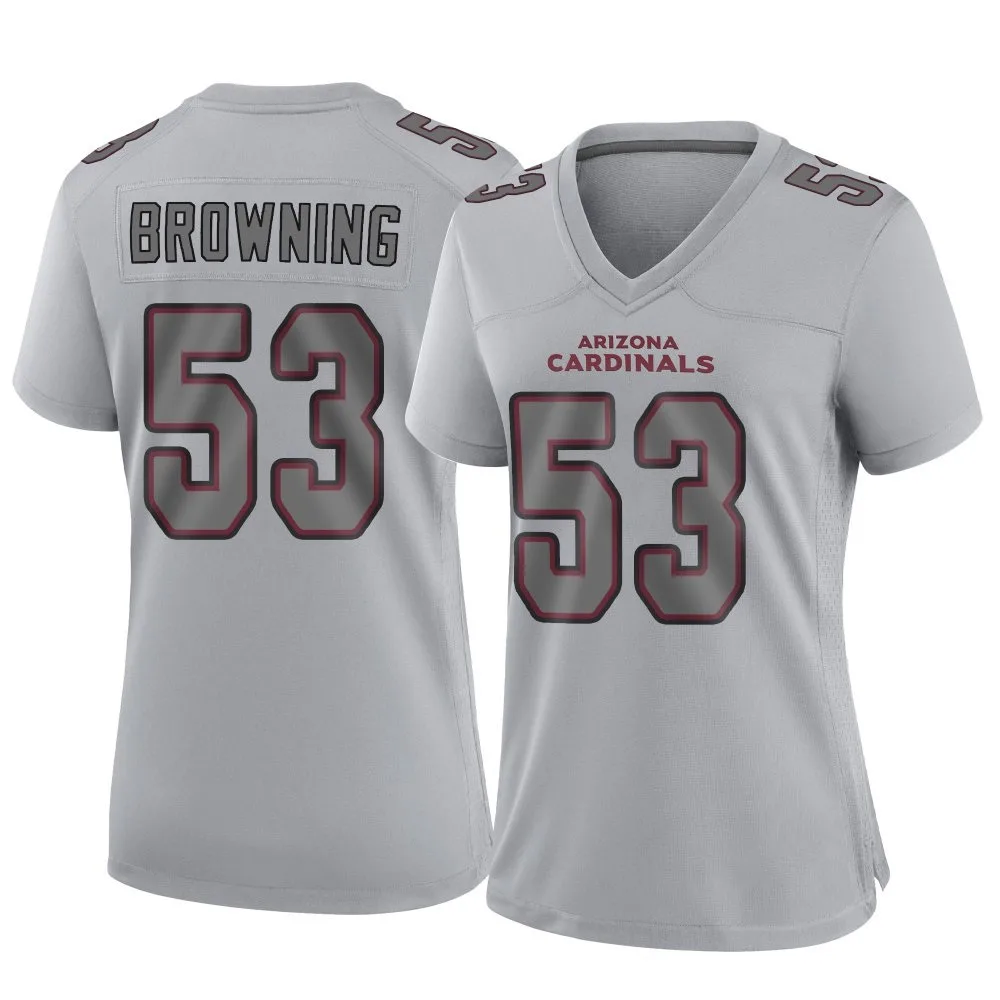 Women's Arizona Cardinals Baron Browning Nike Atmosphere Fashion Game Gray Jersey Women's Arizona Cardinals Baron Browning Nike Atmosphere Fashion Game Gray Jersey