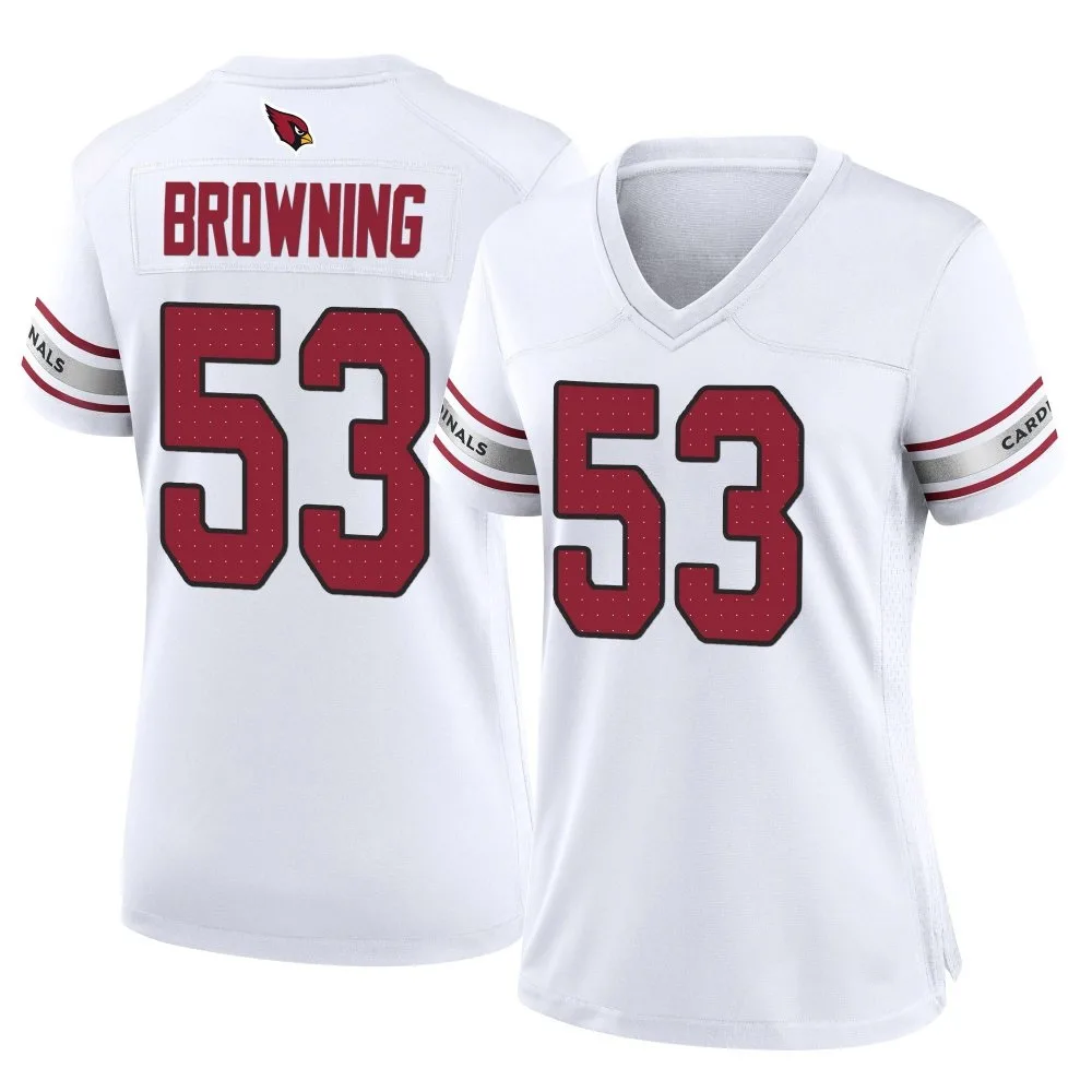 Women's Arizona Cardinals Baron Browning Nike Game White Jersey Women's Arizona Cardinals Baron Browning Nike Game White Jersey