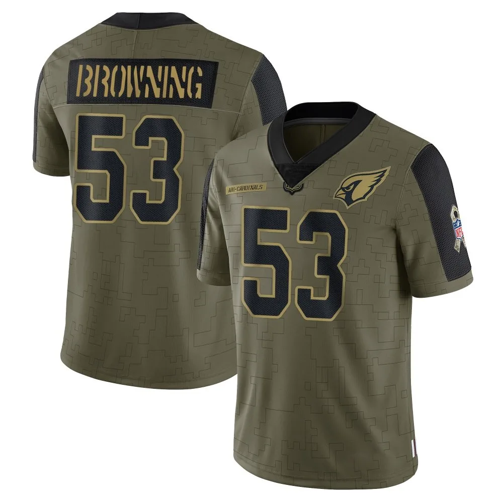 Youth Arizona Cardinals Baron Browning Nike 2021 Salute To Service Limited Olive Jersey Youth Arizona Cardinals Baron Browning Nike 2021 Salute To Service Limited Olive Jersey