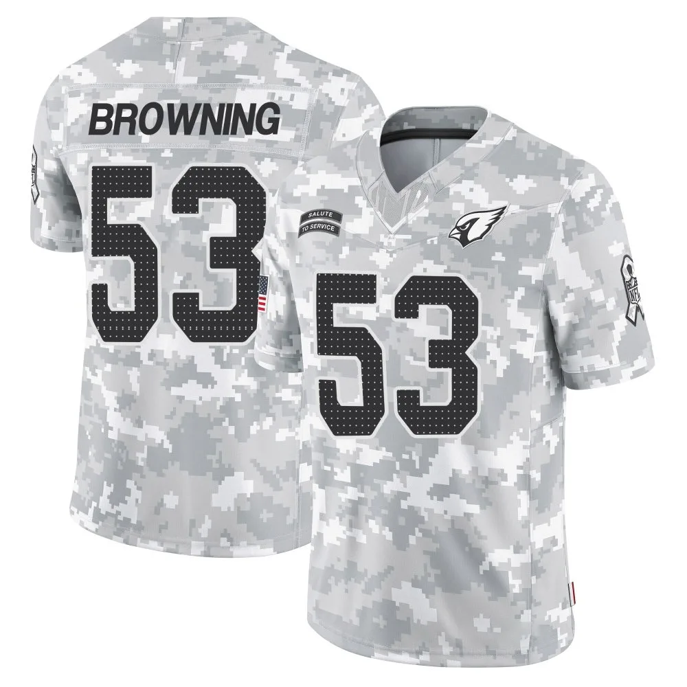 Youth Arizona Cardinals Baron Browning Nike 2024 Salute To Service Limited Arctic Camo Jersey Youth Arizona Cardinals Baron Browning Nike 2024 Salute To Service Limited Arctic Camo Jersey