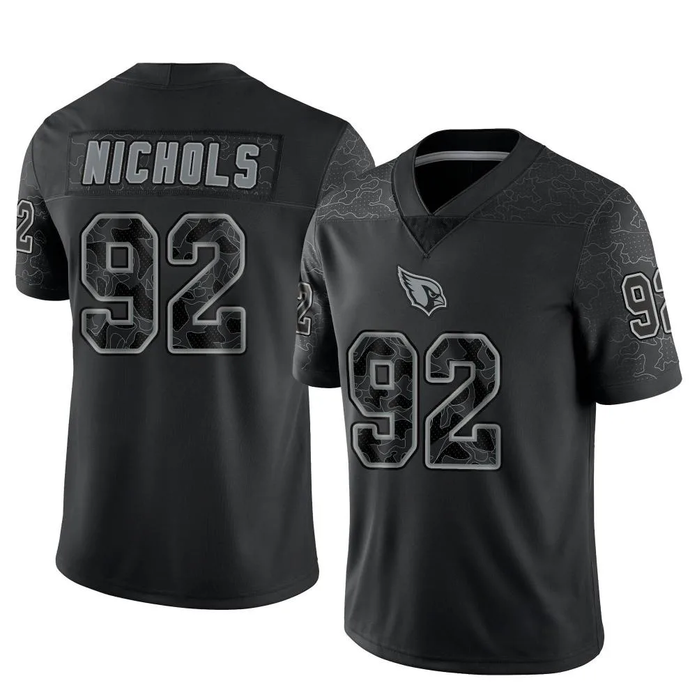 Men's Arizona Cardinals Bilal Nichols Nike Reflective Limited Black Jersey Men's Arizona Cardinals Bilal Nichols Nike Reflective Limited Black Jersey