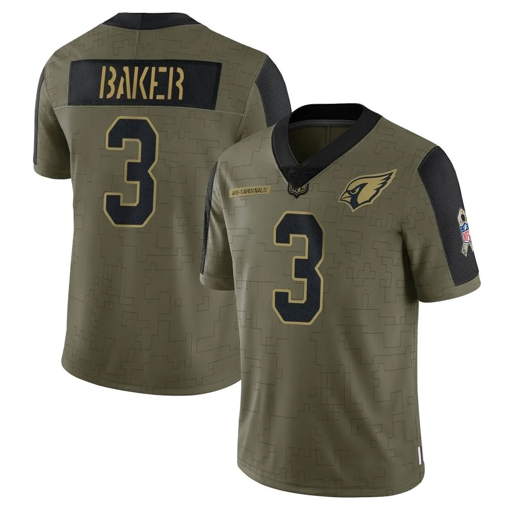 Men's Arizona Cardinals Budda Baker Nike 2021 Salute To Service Limited Olive Jersey Men's Arizona Cardinals Budda Baker Nike 2021 Salute To Service Limited Olive Jersey