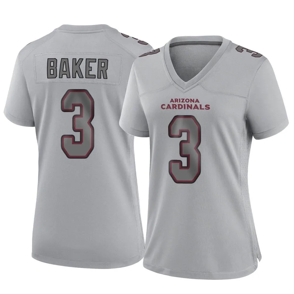 Women's Arizona Cardinals Budda Baker Nike Atmosphere Fashion Game Gray Jersey Women's Arizona Cardinals Budda Baker Nike Atmosphere Fashion Game Gray Jersey