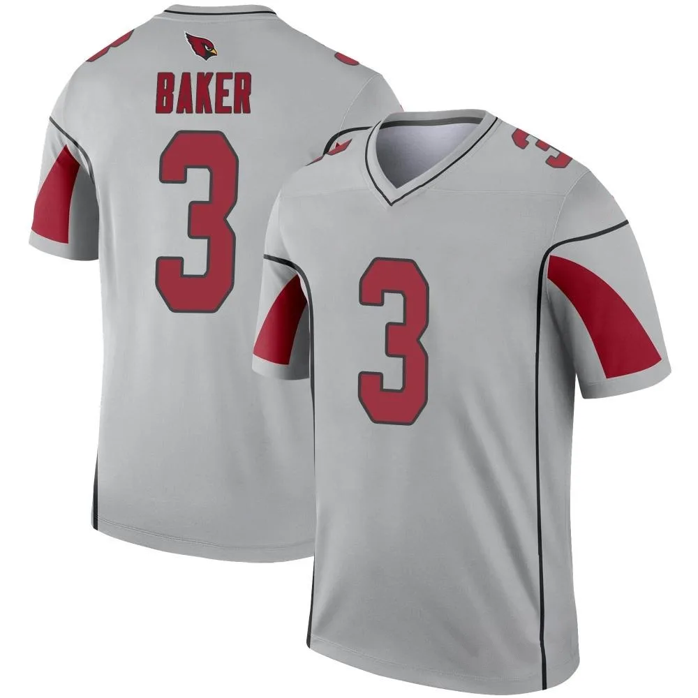 Youth Arizona Cardinals Budda Baker Nike Inverted Silver Legend Jersey Youth Arizona Cardinals Budda Baker Nike Inverted Silver Legend Jersey