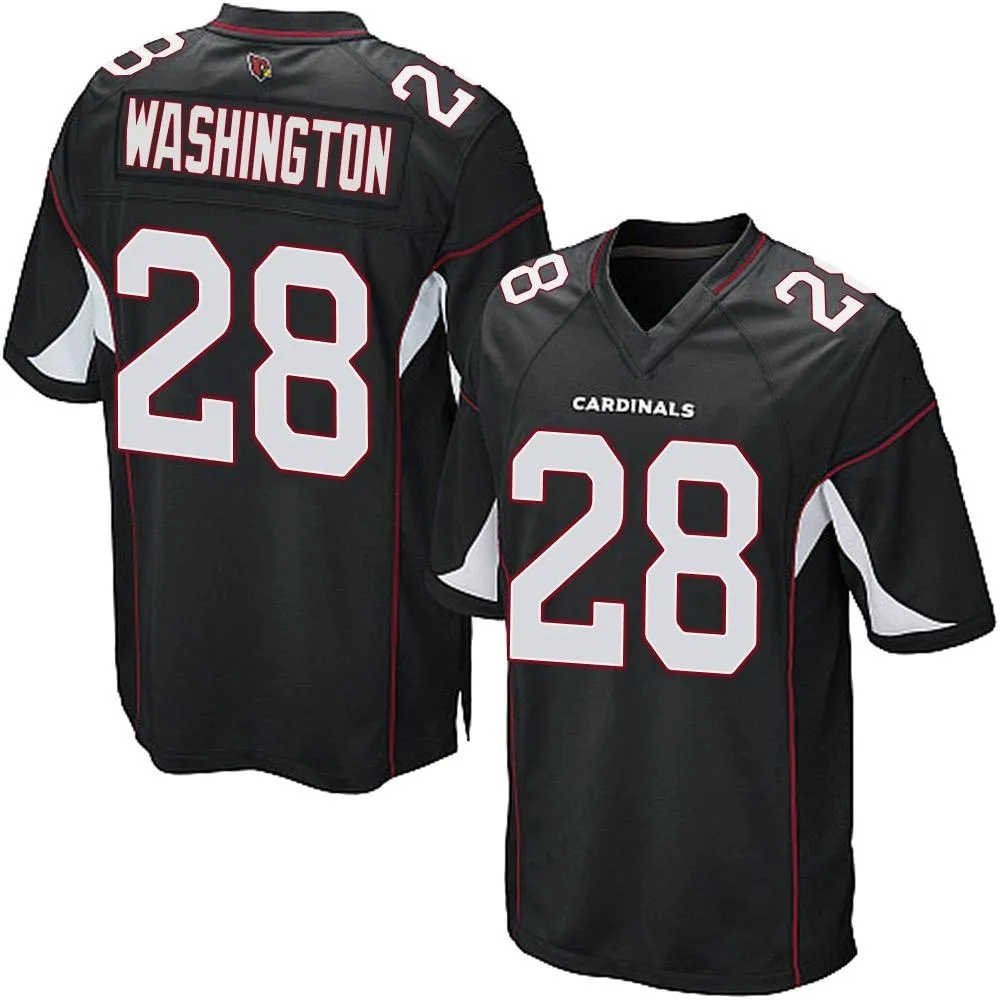 Men's Arizona Cardinals Charles Washington Nike Alternate Game Black Jersey Men's Arizona Cardinals Charles Washington Nike Alternate Game Black Jersey