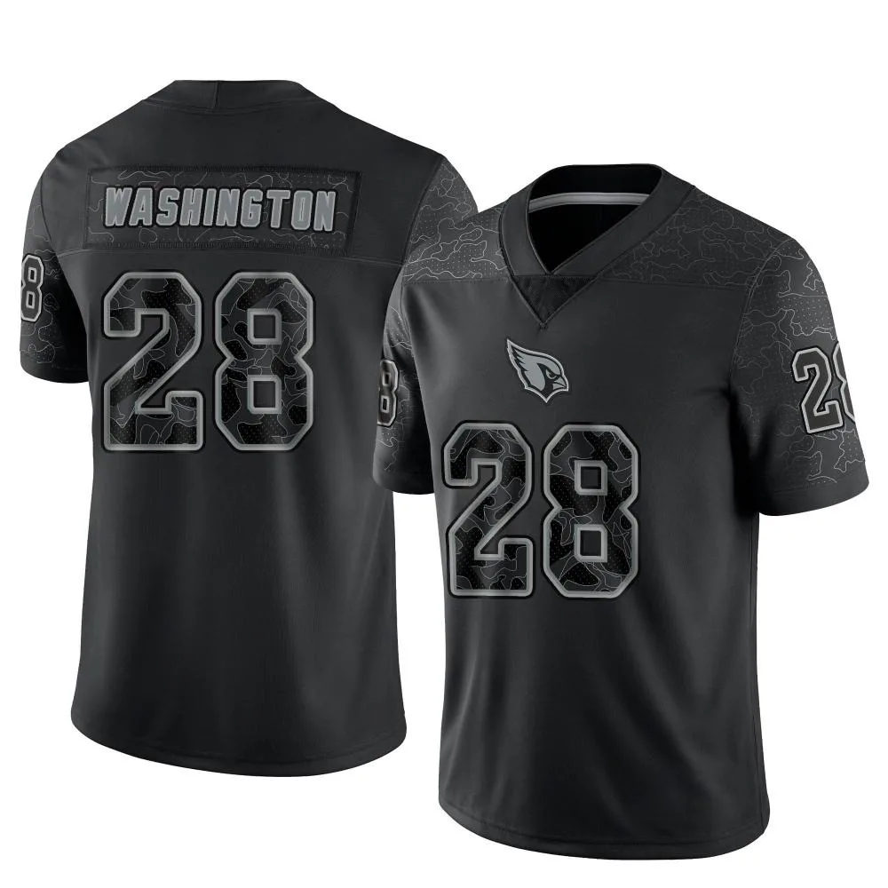 Men's Arizona Cardinals Charles Washington Nike Reflective Limited Black Jersey Men's Arizona Cardinals Charles Washington Nike Reflective Limited Black Jersey