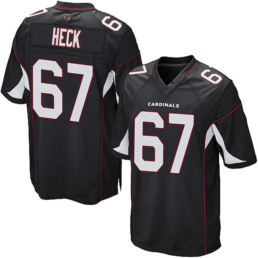 Men's Arizona Cardinals Charlie Heck Nike Alternate Game Black Jersey Men's Arizona Cardinals Charlie Heck Nike Alternate Game Black Jersey