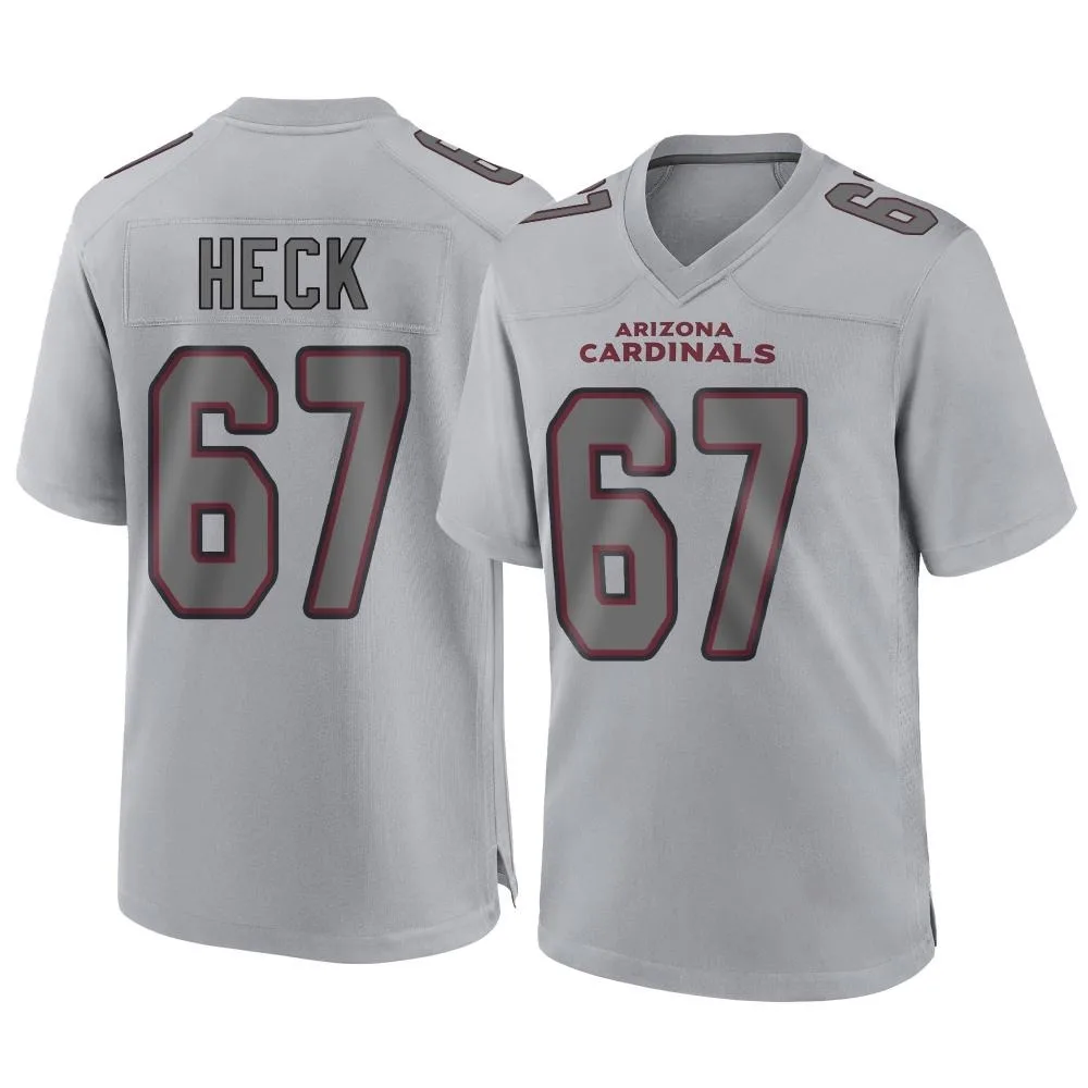 Men's Arizona Cardinals Charlie Heck Nike Atmosphere Fashion Game Gray Jersey Men's Arizona Cardinals Charlie Heck Nike Atmosphere Fashion Game Gray Jersey