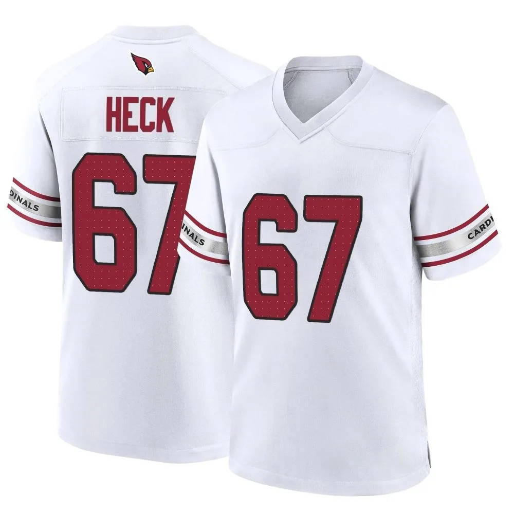 Men's Arizona Cardinals Charlie Heck Nike Game White Jersey Men's Arizona Cardinals Charlie Heck Nike Game White Jersey