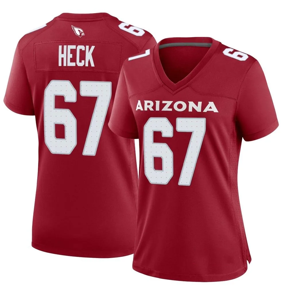 Women's Arizona Cardinals Charlie Heck Nike Cardinal Game Jersey Women's Arizona Cardinals Charlie Heck Nike Cardinal Game Jersey