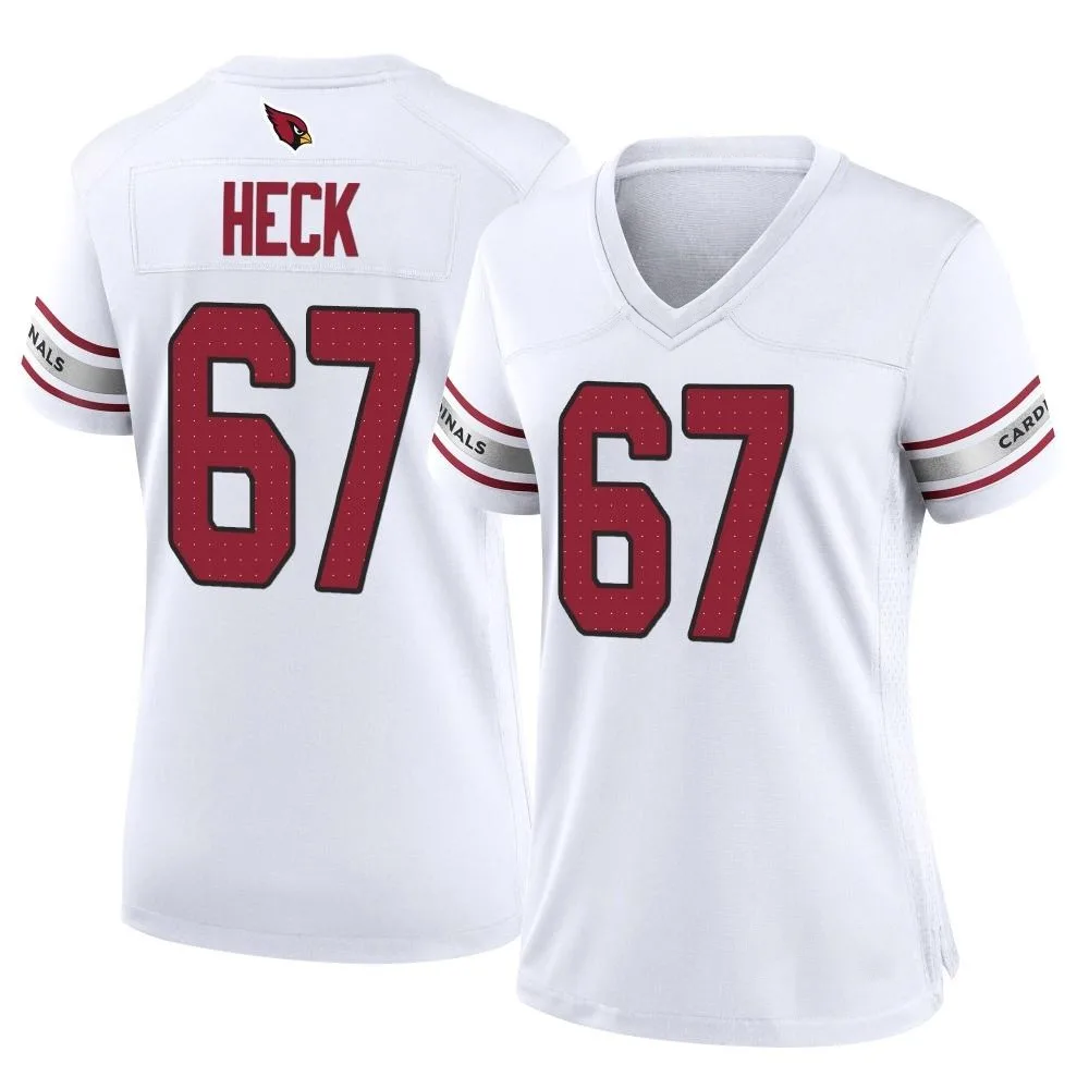Women's Arizona Cardinals Charlie Heck Nike Game White Jersey Women's Arizona Cardinals Charlie Heck Nike Game White Jersey