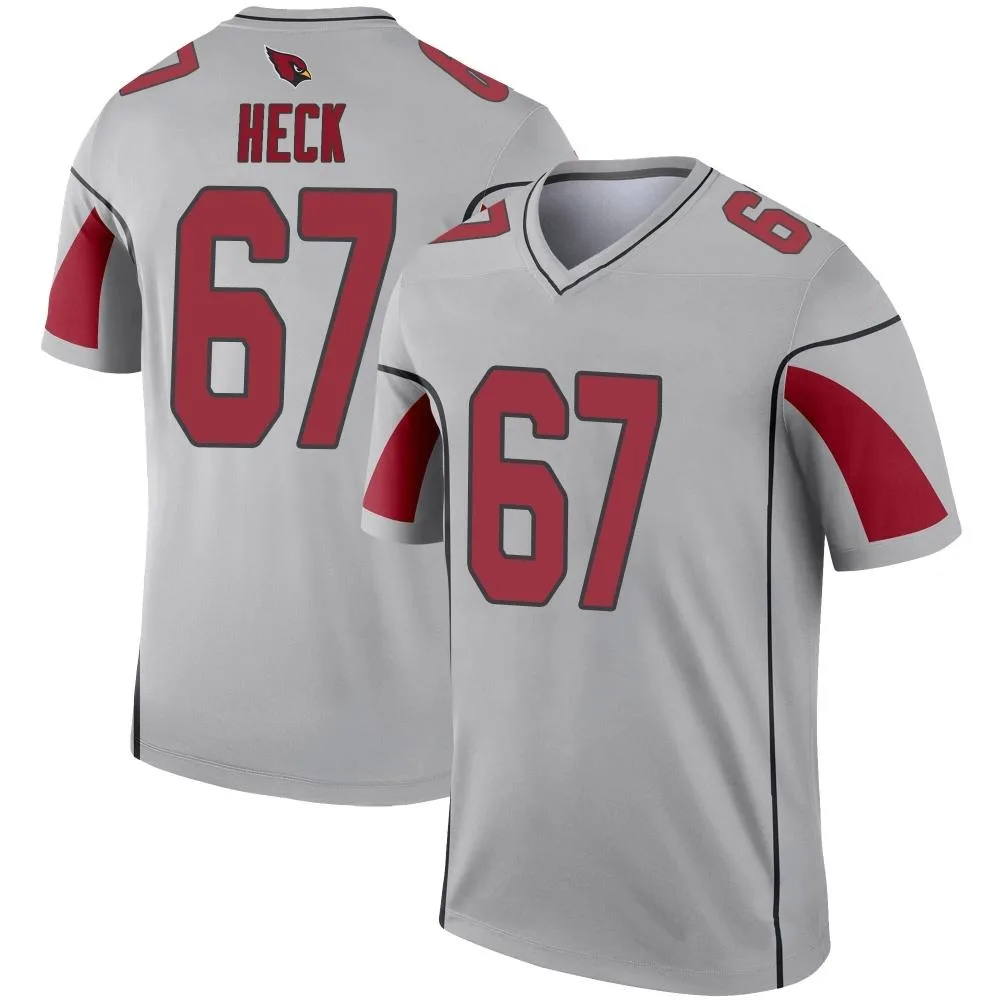 Youth Arizona Cardinals Charlie Heck Nike Inverted Silver Legend Jersey Youth Arizona Cardinals Charlie Heck Nike Inverted Silver Legend Jersey