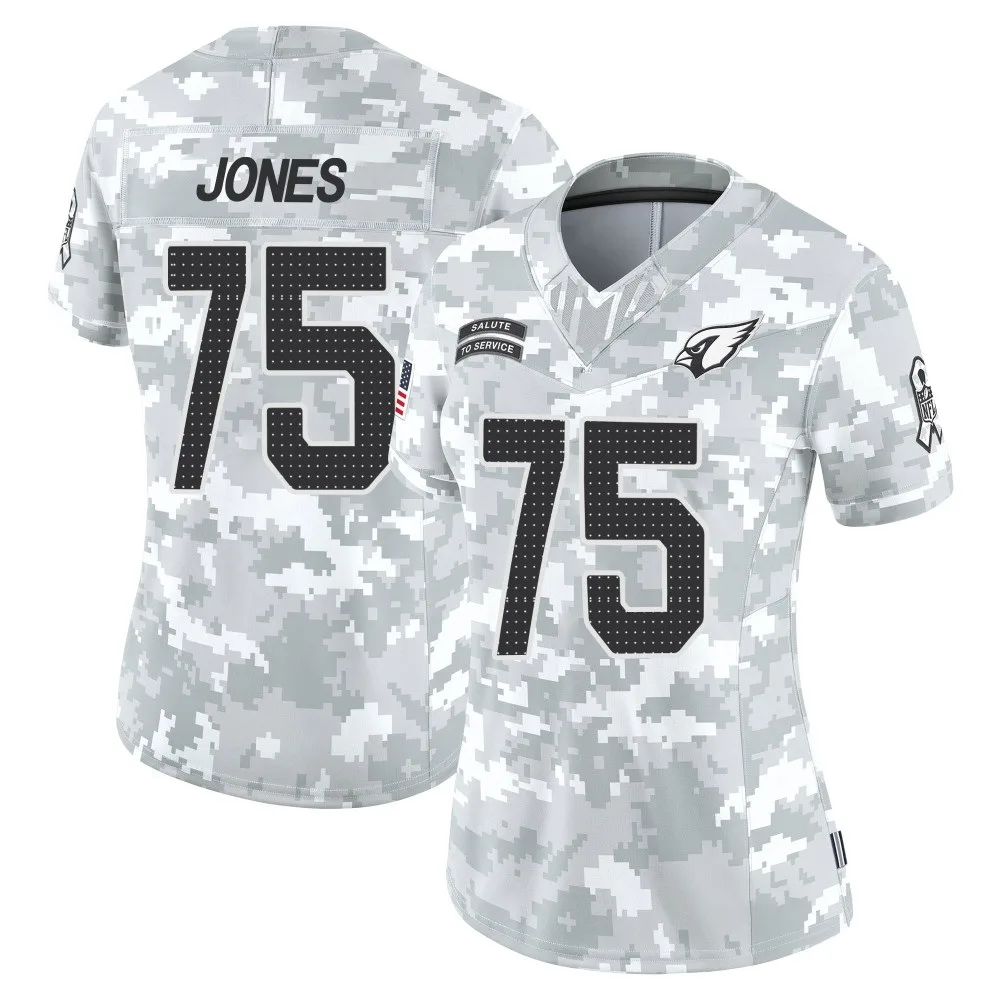 Women's Arizona Cardinals Christian Jones Nike 2024 Salute To Service Limited Arctic Camo Jersey Women's Arizona Cardinals Christian Jones Nike 2024 Salute To Service Limited Arctic Camo Jersey