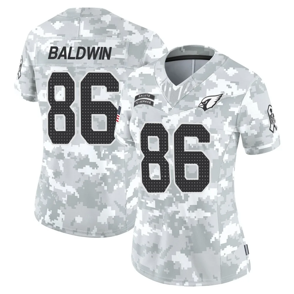 Women's Arizona Cardinals Daylen Baldwin Nike 2024 Salute To Service Limited Arctic Camo Jersey Women's Arizona Cardinals Daylen Baldwin Nike 2024 Salute To Service Limited Arctic Camo Jersey