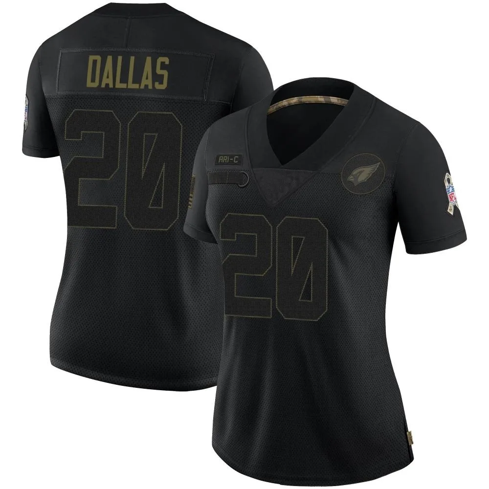 Women's Arizona Cardinals Deejay Dallas Nike 2020 Salute To Service Limited Black Jersey Women's Arizona Cardinals Deejay Dallas Nike 2020 Salute To Service Limited Black Jersey