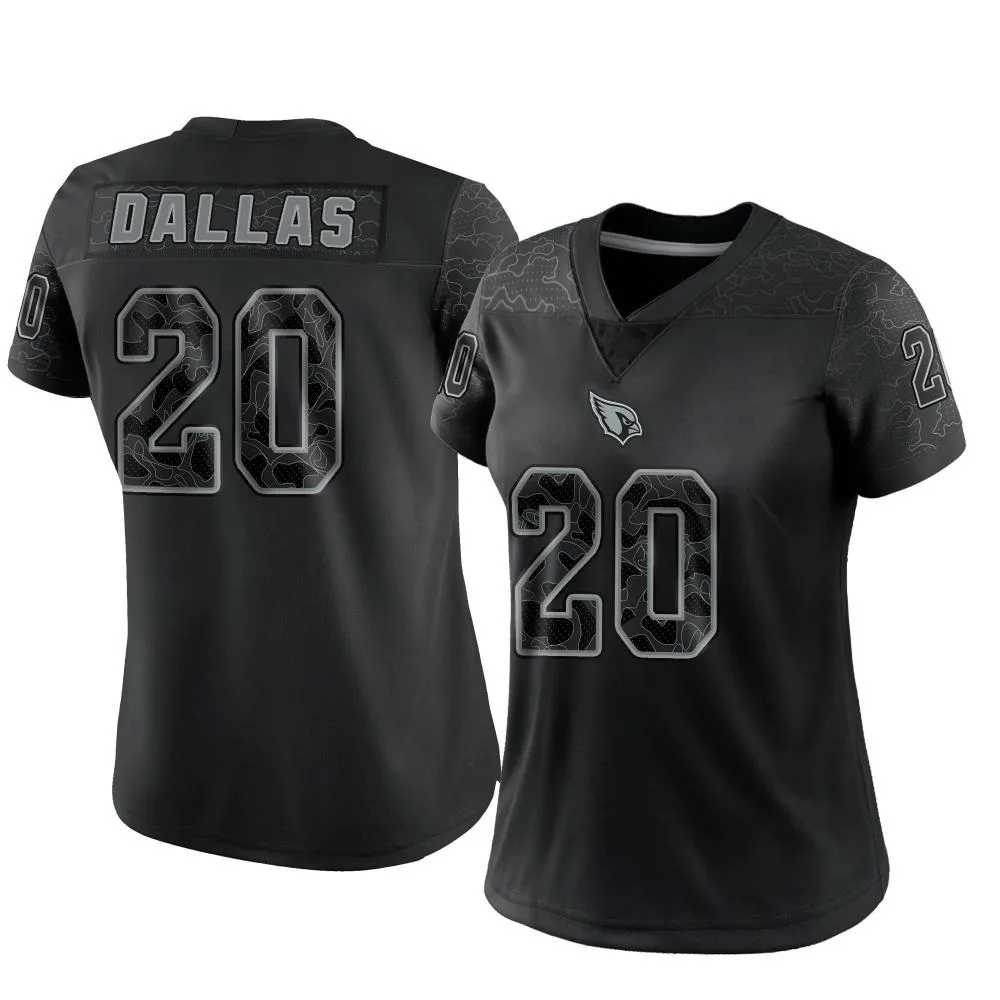 Women's Arizona Cardinals Deejay Dallas Nike Reflective Limited Black Jersey Women's Arizona Cardinals Deejay Dallas Nike Reflective Limited Black Jersey