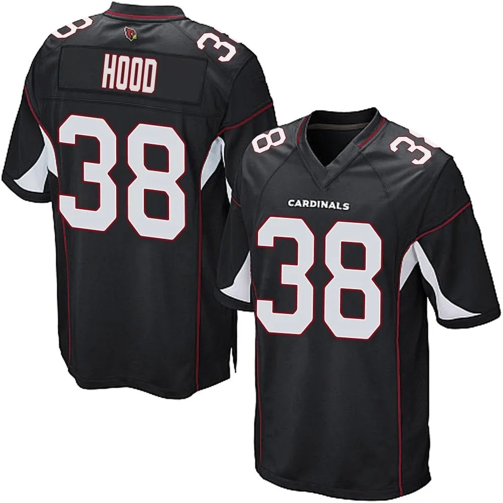 Men's Arizona Cardinals Delonte Hood Nike Alternate Game Black Jersey Men's Arizona Cardinals Delonte Hood Nike Alternate Game Black Jersey