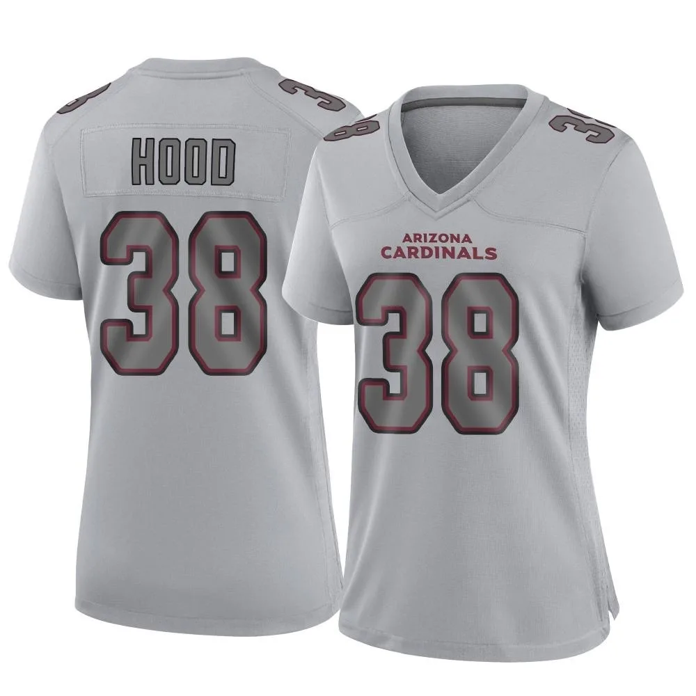 Women's Arizona Cardinals Delonte Hood Nike Atmosphere Fashion Game Gray Jersey Women's Arizona Cardinals Delonte Hood Nike Atmosphere Fashion Game Gray Jersey