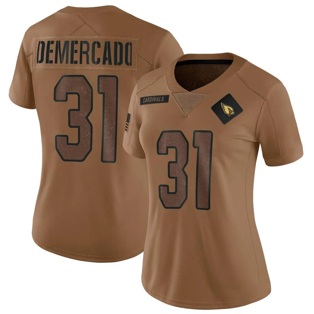 Women's Arizona Cardinals Emari Demercado Nike 2023 Salute To Service Limited Brown Jersey Women's Arizona Cardinals Emari Demercado Nike 2023 Salute To Service Limited Brown Jersey