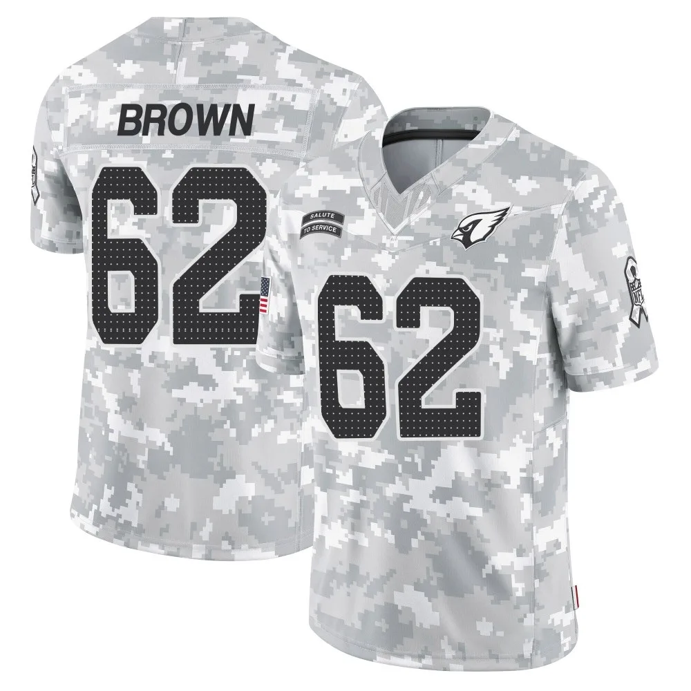 Men's Arizona Cardinals Evan Brown Nike 2024 Salute To Service Limited Arctic Camo Jersey Men's Arizona Cardinals Evan Brown Nike 2024 Salute To Service Limited Arctic Camo Jersey