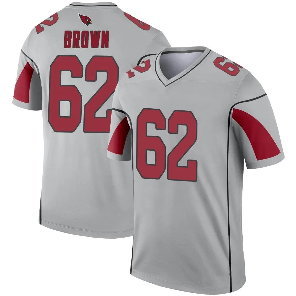 Men's Arizona Cardinals Evan Brown Nike Inverted Silver Legend Jersey Men's Arizona Cardinals Evan Brown Nike Inverted Silver Legend Jersey