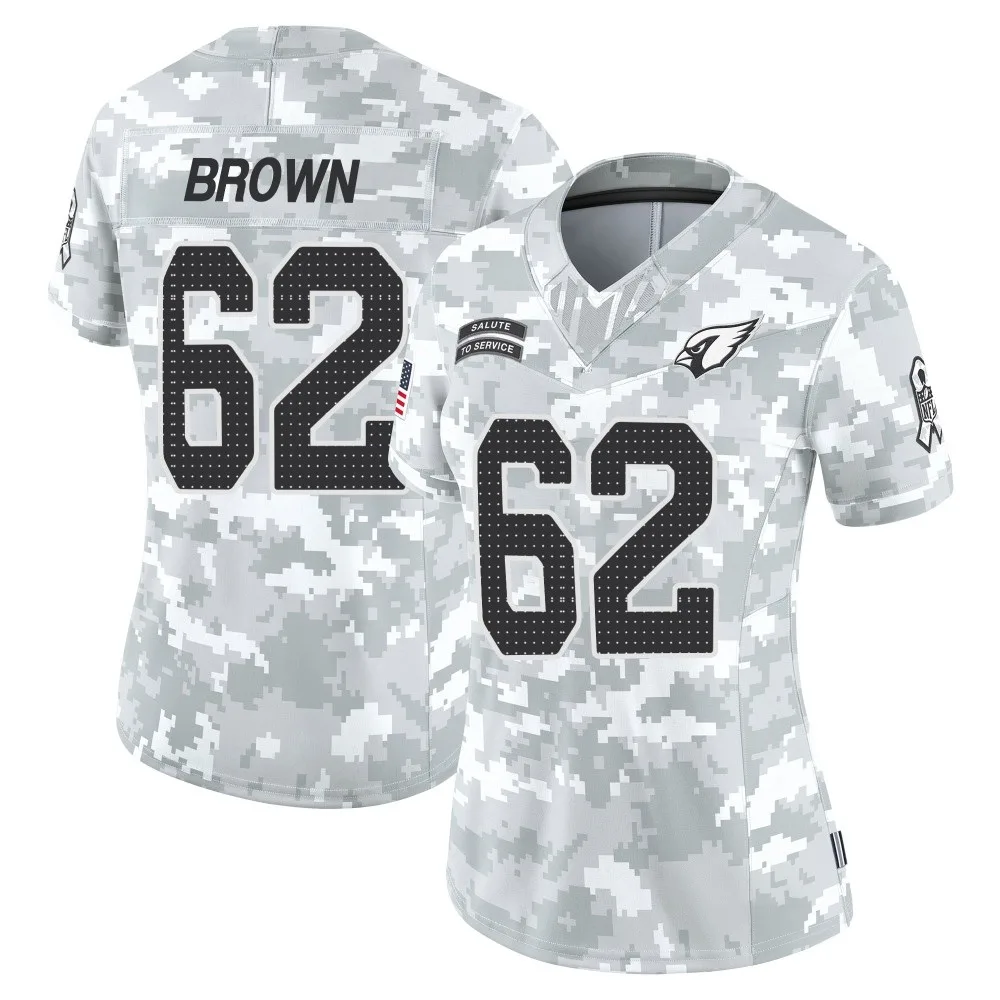 Women's Arizona Cardinals Evan Brown Nike 2024 Salute To Service Limited Arctic Camo Jersey Women's Arizona Cardinals Evan Brown Nike 2024 Salute To Service Limited Arctic Camo Jersey