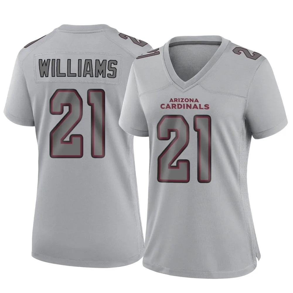 Women's Arizona Cardinals Garrett Williams Nike Atmosphere Fashion Game Gray Jersey Women's Arizona Cardinals Garrett Williams Nike Atmosphere Fashion Game Gray Jersey