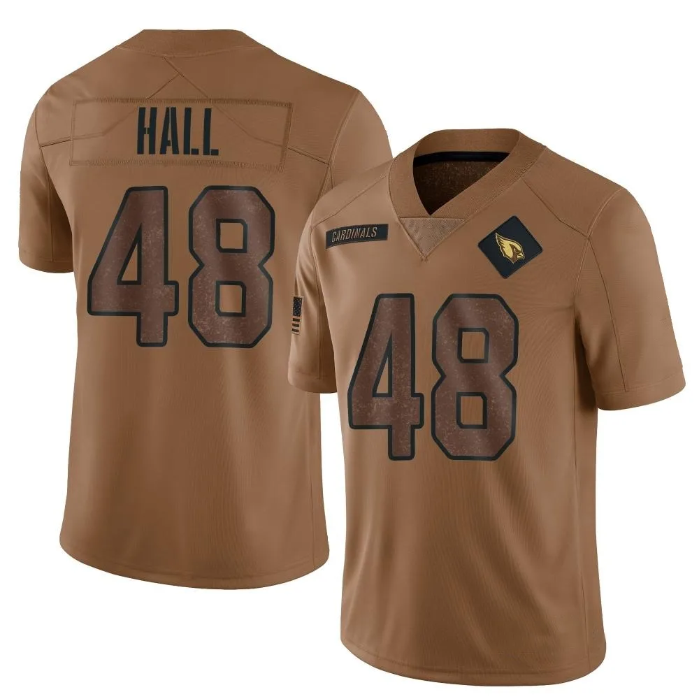 Men's Arizona Cardinals Hassan Hall Nike 2023 Salute To Service Limited Brown Jersey Men's Arizona Cardinals Hassan Hall Nike 2023 Salute To Service Limited Brown Jersey
