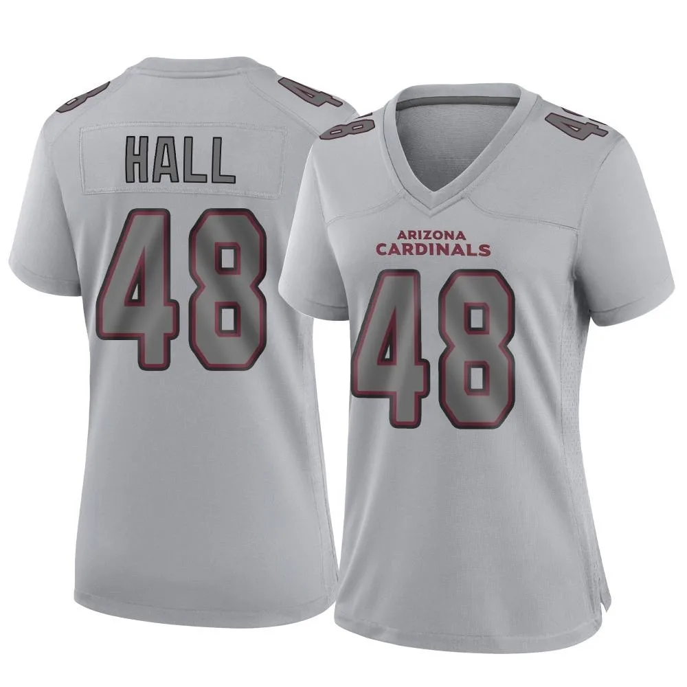 Women's Arizona Cardinals Hassan Hall Nike Atmosphere Fashion Game Gray Jersey Women's Arizona Cardinals Hassan Hall Nike Atmosphere Fashion Game Gray Jersey