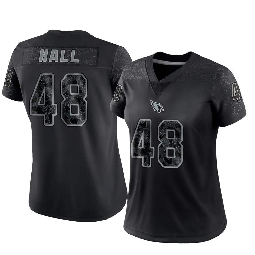 Women's Arizona Cardinals Hassan Hall Nike Reflective Limited Black Jersey Women's Arizona Cardinals Hassan Hall Nike Reflective Limited Black Jersey