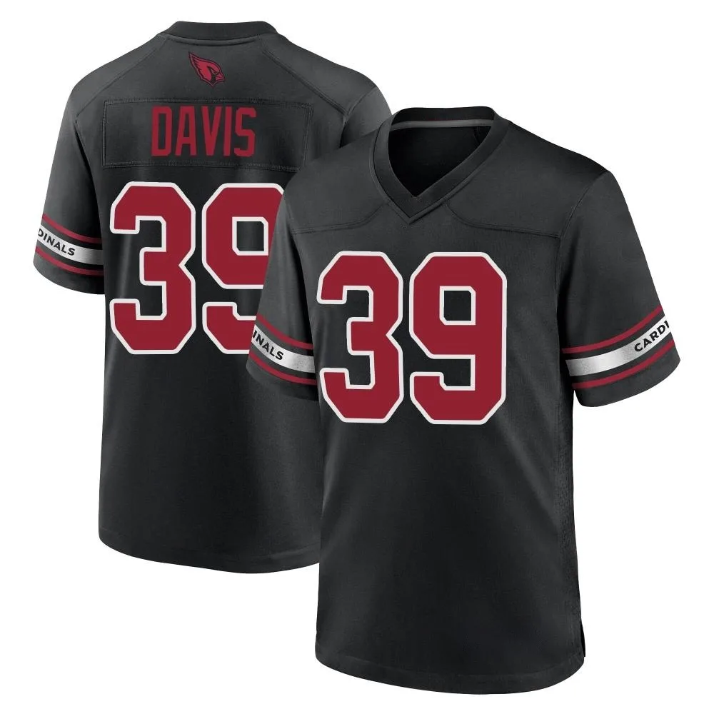 Men's Arizona Cardinals Jaden Davis Nike 2nd Alternate Game Black Jersey Men's Arizona Cardinals Jaden Davis Nike 2nd Alternate Game Black Jersey