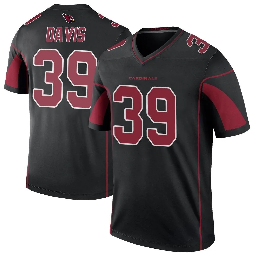 Men's Arizona Cardinals Jaden Davis Nike Color Rush Legend Black Jersey Men's Arizona Cardinals Jaden Davis Nike Color Rush Legend Black Jersey