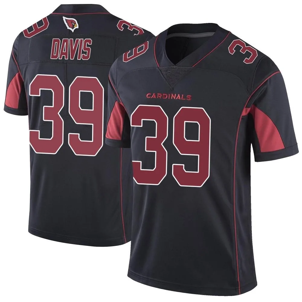 Men's Arizona Cardinals Jaden Davis Nike Color Rush Vapor Untouchable Limited Black Jersey Men's Arizona Cardinals Jaden Davis Nike Color Rush Vapor Untouchable Limited Black Jersey