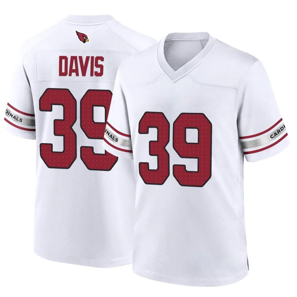 Men's Arizona Cardinals Jaden Davis Nike Game White Jersey Men's Arizona Cardinals Jaden Davis Nike Game White Jersey