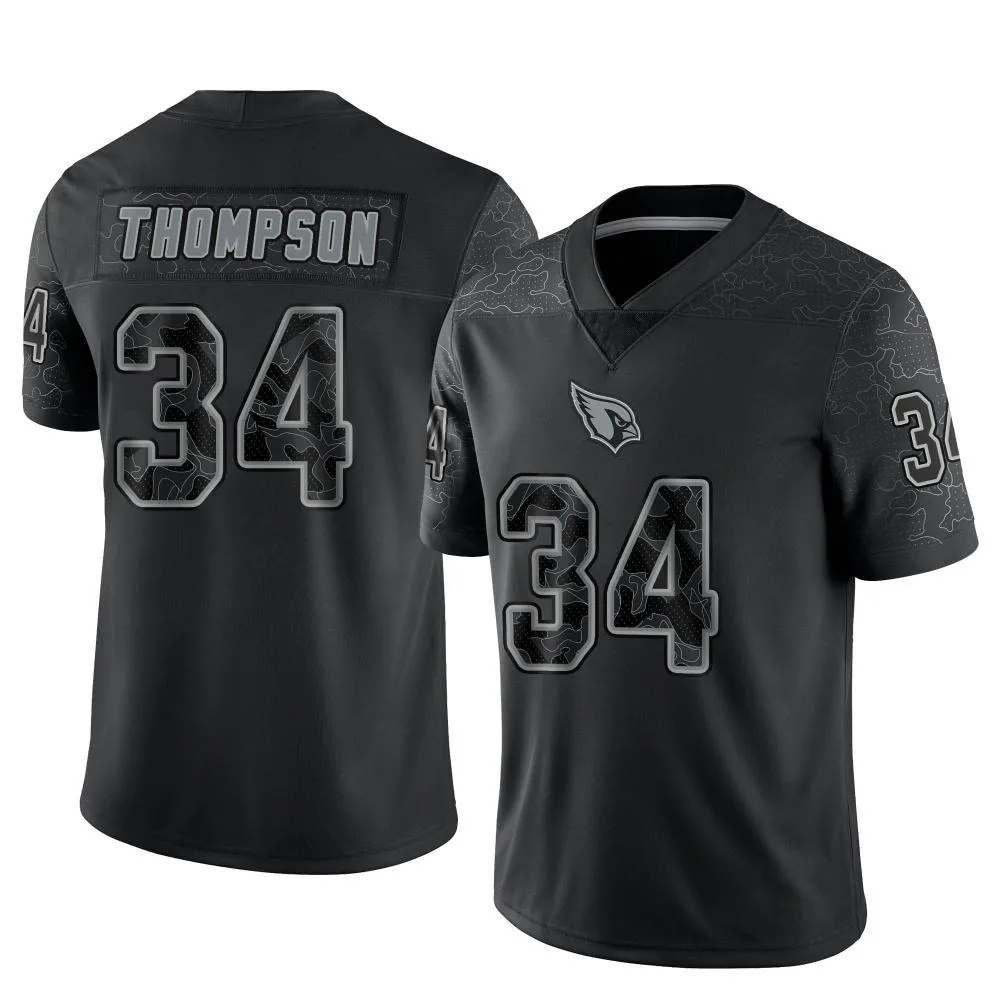 Men's Arizona Cardinals Jalen Thompson Nike Reflective Limited Black Jersey Men's Arizona Cardinals Jalen Thompson Nike Reflective Limited Black Jersey