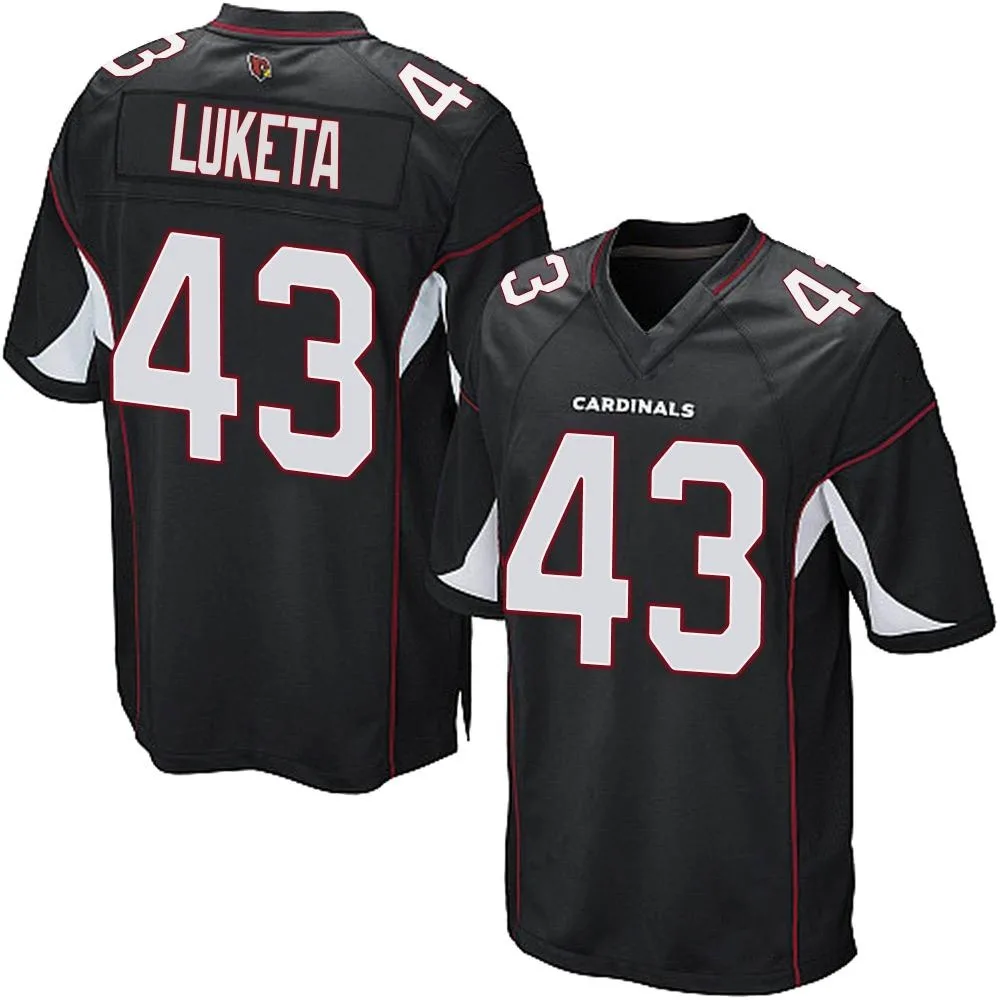 Men's Arizona Cardinals Jesse Luketa Nike Alternate Game Black Jersey Men's Arizona Cardinals Jesse Luketa Nike Alternate Game Black Jersey