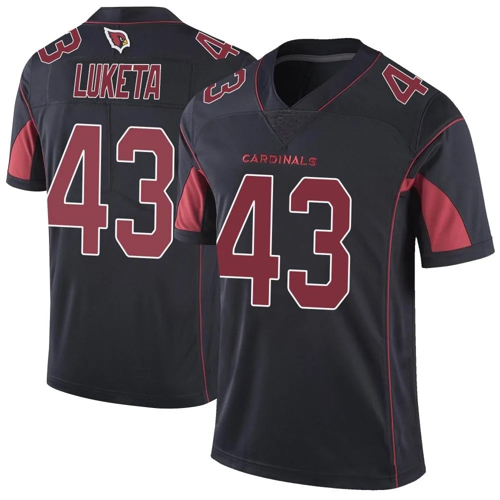 Men's Arizona Cardinals Jesse Luketa Nike Color Rush Vapor Untouchable Limited Black Jersey Men's Arizona Cardinals Jesse Luketa Nike Color Rush Vapor Untouchable Limited Black Jersey