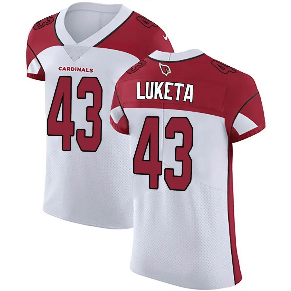 Men's Arizona Cardinals Jesse Luketa Nike Vapor Untouchable Elite White Jersey Men's Arizona Cardinals Jesse Luketa Nike Vapor Untouchable Elite White Jersey