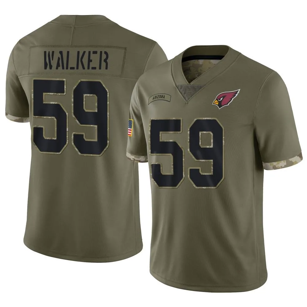 Men's Arizona Cardinals Joe Walker Nike 2022 Salute To Service Limited Olive Jersey Men's Arizona Cardinals Joe Walker Nike 2022 Salute To Service Limited Olive Jersey