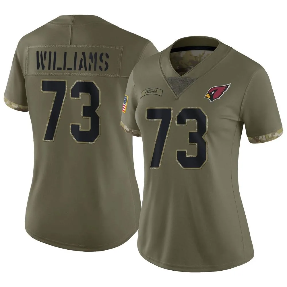 Women's Arizona Cardinals Jonah Williams Nike 2022 Salute To Service Limited Olive Jersey Women's Arizona Cardinals Jonah Williams Nike 2022 Salute To Service Limited Olive Jersey