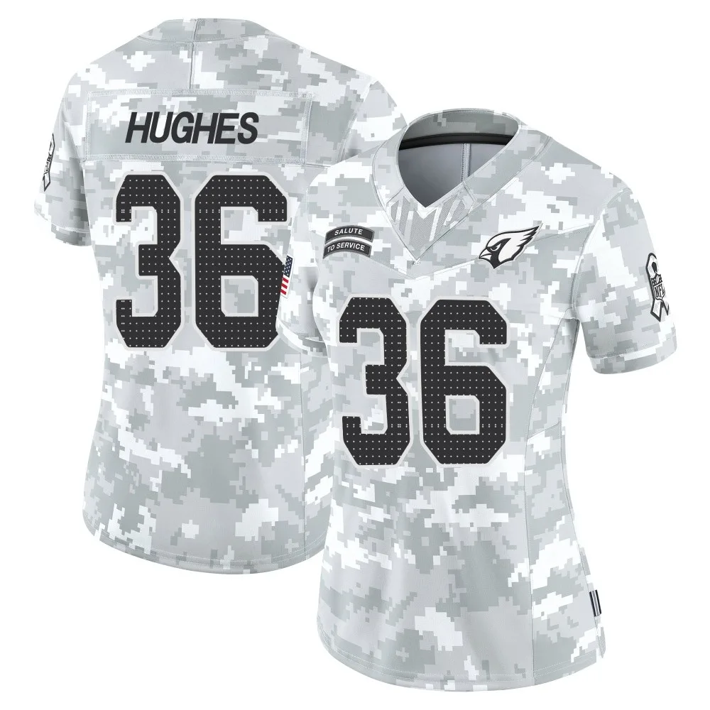 Women's Arizona Cardinals Juju Hughes Nike 2024 Salute To Service Limited Arctic Camo Jersey Women's Arizona Cardinals Juju Hughes Nike 2024 Salute To Service Limited Arctic Camo Jersey
